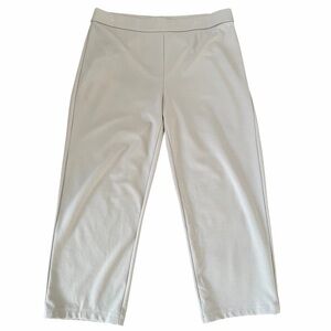 Eileen Fisher Lyocell Stretch Crop Pull On Pants Taupe Latte Size Large Neutral